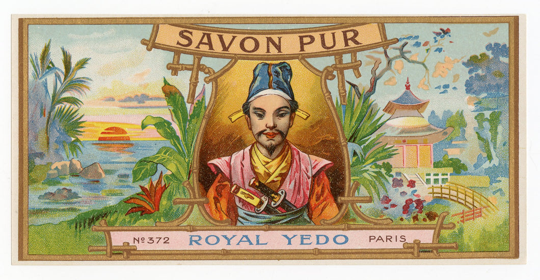 Design A Vintage, Unused, French Art Deco ROYAL YEDO Soap Box Label, Two Styles