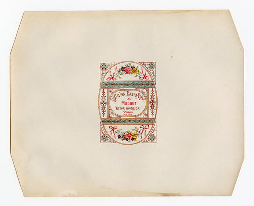 Vintage, Unused, French SAVON AU MUGUET Soap Box Label, Victor Vaissier