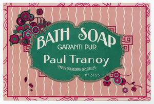 Vintage, Unused, French Art Deco PAUL TRANOY BATH SOAP Box Label B