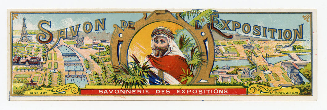 Vintage, Unused, French Art Deco SAVON DE L'EXPOSITION Soap Box Label