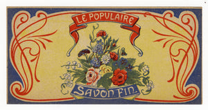 Vintage, Unused, Art Deco LE POPULAIRE Soap Box Label