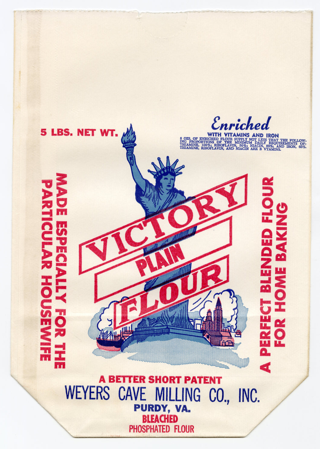Vintage, Unused VICTORY Brand Flower Bag, Statue of Liberty || Purdy, Va.