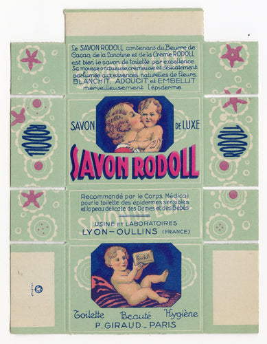 Vintage, Unused, French 1920's SAVON RODOLL Soap Package, Mother & Baby