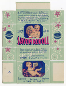 Vintage, Unused, French 1920's SAVON RODOLL Soap Package, Mother & Baby