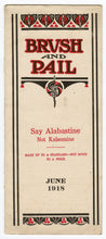 Load image into Gallery viewer, 1918 Antique BRUSH &amp; PAIL Promotional Paint Booklet, ALABASTINE Co., WWI America
