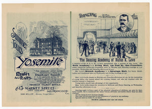 Antique 1900's A. Block & Co. MERCHANT TAILORS Ad, Yosemite Tours, San Francisco