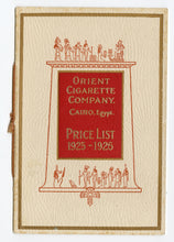 Load image into Gallery viewer, 1925 ORIENT CIGARETTE CO. Illustrated Price List Booklet, Egyptian Revival, Cairo, Egypt