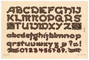 1930's Art Deco Farbige Alphabete Plate 20, Lettering, Typography, Graphic Design