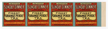 Load image into Gallery viewer, Vintage, Unused SUNDAY DINNER Orange Pekoe Tea Label Wrapper, Montgomery, Ala., SET SET OF TWO