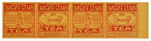 Vintage, Unused Yellow Label YACHT CLUB Label Wrapper, Asian Import, New Orleans