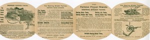 Antique Victorian DEERING BINDER TWINE Die-cut, Four Panel Trade Card Booklet