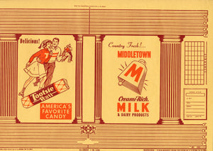 TOOTSIE ROLL Promotional School Book Cover, America’s Favorite Candy || Middletown Milk