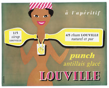 Load image into Gallery viewer, 1930&#39;s Antique French LOUVILLE RHUM, Rum Punch Recipe, Creole
