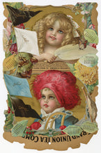 Load image into Gallery viewer, 1905 Antique GRAND UNION TEA CO. Die-cut Calendar, 12 Months, Children