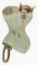 Load image into Gallery viewer,  DR. WARNER&#39;S CORALINE CORSETS Die-Cut Trade Card, Victorian Fashion