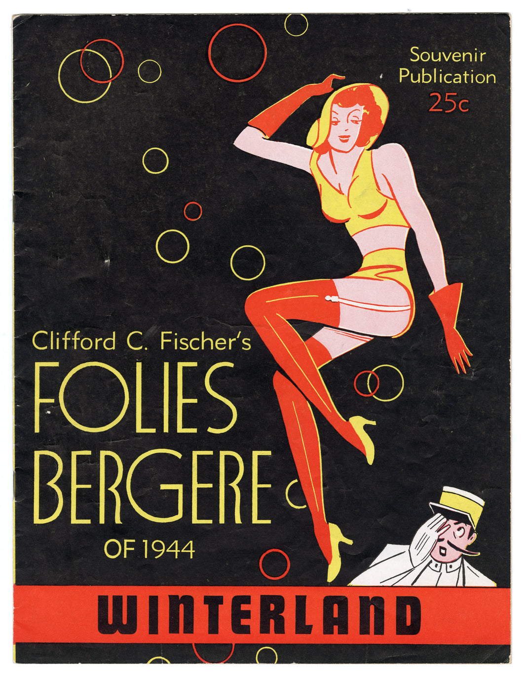 1944 FOLIES BERGERE , Winterland Program, San Francisco, Clifford C. Fischer