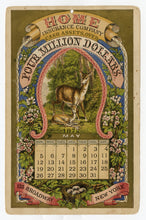 Load image into Gallery viewer, 1872 Antique Victorian HOME INSURANCE CO. Promotional 12 Month CALENDAR