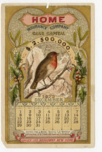 Load image into Gallery viewer, 1872 Antique Victorian HOME INSURANCE CO. Promotional 12 Month CALENDAR