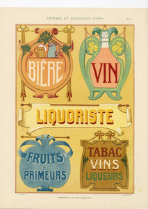 1905 French LETTERS & ENSIGNES Art Nouveau Design Book PDF ONLY, Sign Painting, Alphabets