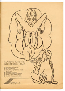 1934 PRIMER PICTURES Children's Coloring Book, Unused, Fairy Tales