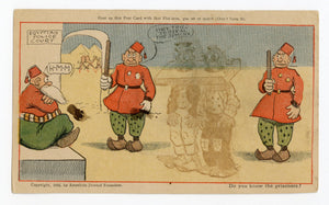 1906 Set of Six MAGIC INVISIBLE INK Novelty POSTCARDS, Famous Newspaper Comic Strips