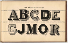 Load image into Gallery viewer, 1879 Antique AMES&#39; ALPHABETS Full Book PDF ONLY, Typography, Lettering, Design 