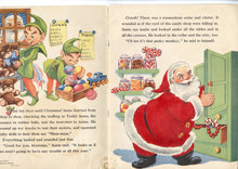 Load image into Gallery viewer, 1955 SANTA CLAUS &amp; LILY MONK Children&#39;s Flocked Christmas Storybook, Children, Monkey