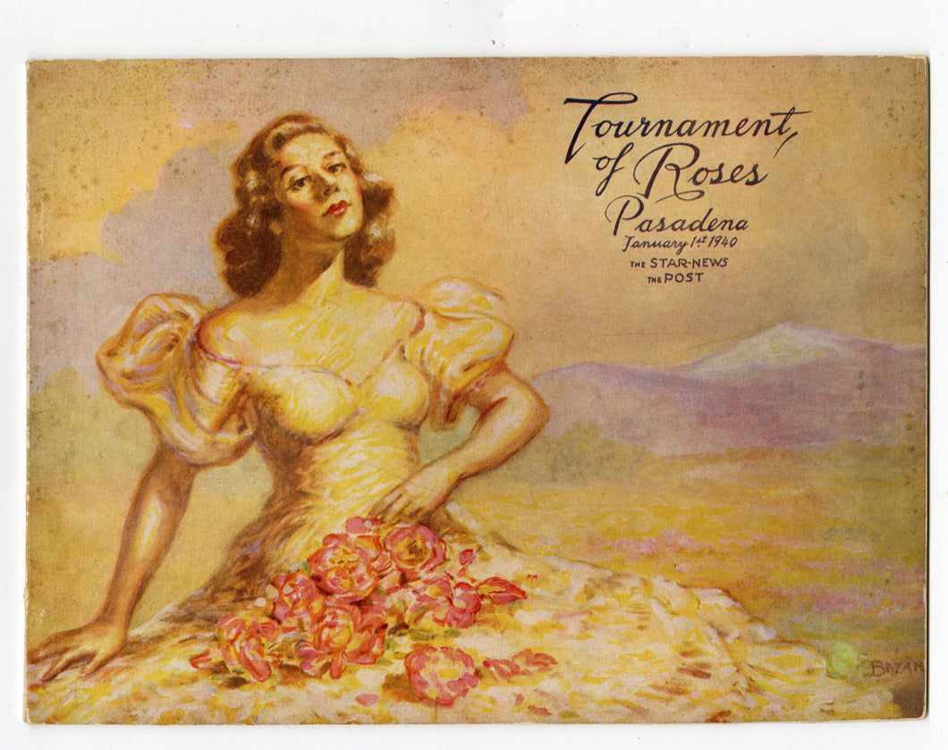1940 Vintage TOURNAMENT OF ROSES PARADE BOOK, Pasadena, Rose Bowl, Football 