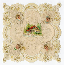Load image into Gallery viewer, Antique, Layered Paper Doily VALENTINE&#39;S DAY CARD, &#39;Fatally Beguiling&#39;