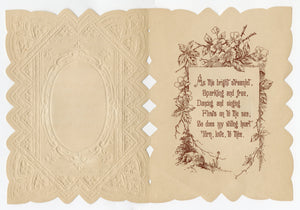 Antique, Layered Paper, Pop-Out VALENTINE'S DAY CARD, 'Love's Offering'
