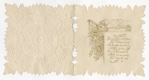 Antique, Die-cut Layered Paper Doily VALENTINE'S DAY CARD, Purple Border