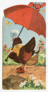 1950's CHILDREN'S STORYBOOK || Hattie Hen's Red Umbrella