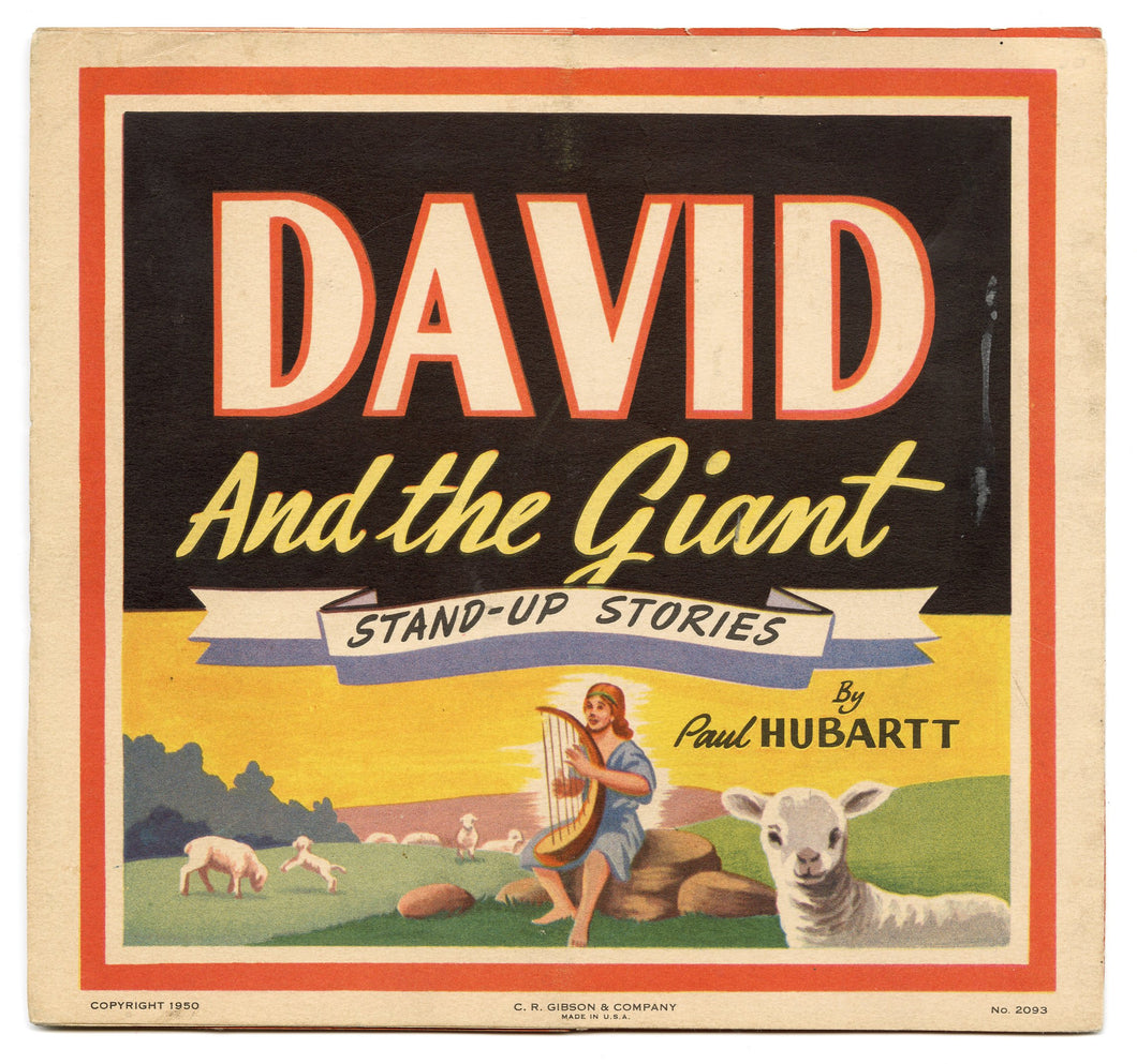 1950 DAVID AND THE GIANT Stand-up Stories Children's Book, Biblical Pop-Up Book