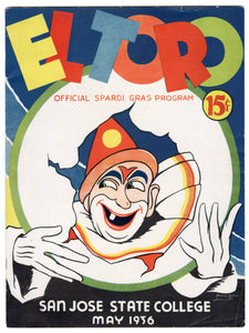 1936 EL TORO Official 'Spardi Gras' Program, San Jose State Magazine, Period Ads