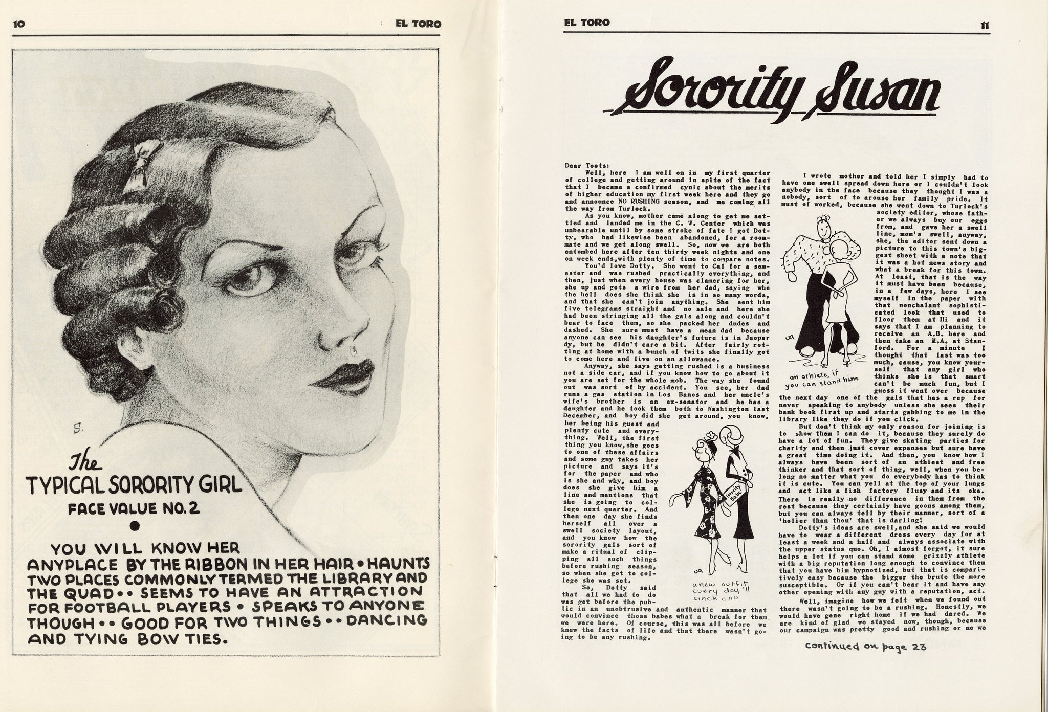 1936 EL TORO Official 'Spardi Gras' Program, San Jose State Magazine ...