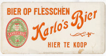 Load image into Gallery viewer, Karlo’s Bier Op Flesschen Advertising SIGN || Beer, Flandres, Dutch