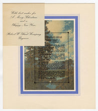 Load image into Gallery viewer, 1941 Vintage MAXFIELD PARRISH &quot;TEMPLED HILLS&quot; Christmas Card, Tintogravure