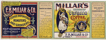Load image into Gallery viewer, Miller&#39;s Celebrated Curacao Coffee Label, E.B. Miller &amp; Co., Chicago