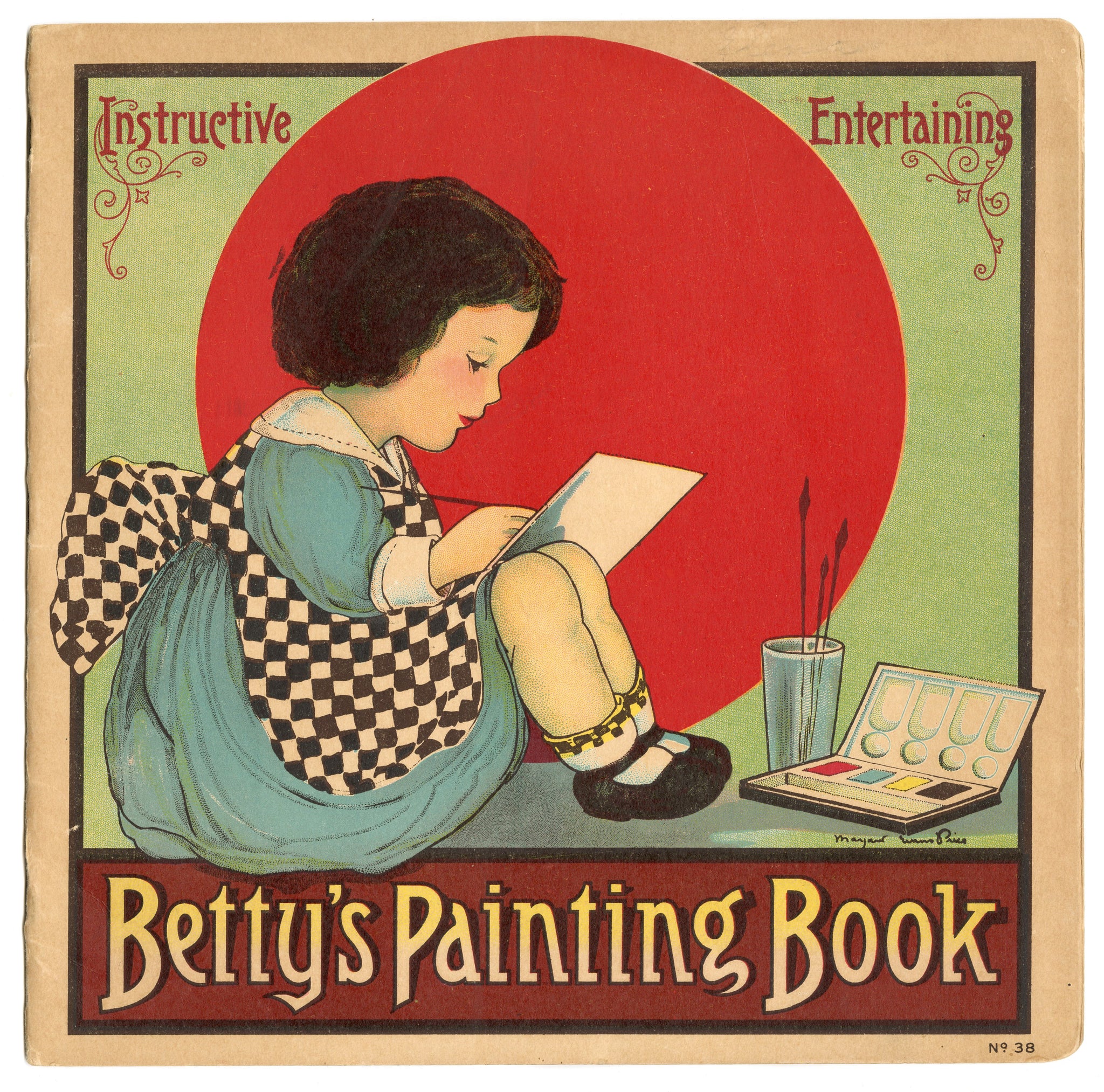 1917 Betty's Painting Book, Children's Instructional Coloring Book