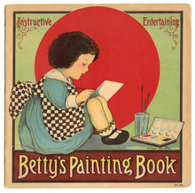 Load image into Gallery viewer, 1917 Betty&#39;s Painting Book, Children&#39;s Instructional Coloring Book, Mary Evans Price