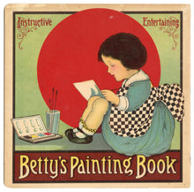 Load image into Gallery viewer, 1917 Betty&#39;s Painting Book, Children&#39;s Instructional Coloring Book, Mary Evans Price