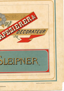 Art Nouveau Sign Painter Large Graphic Design Lithograph, The Sign Painter, Folio Spread, Central-Tryckeriet