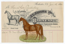 Load image into Gallery viewer, 1894 A.V. Smith &amp; Co. Harness and Horse Furnishing Goods Billhead and Die-cut Trade Card Set