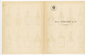 French Eugene Vincent & Co. Liqueurs, Main Specialties Alcohol Advertising Lithograph, Lyon