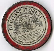 Load image into Gallery viewer, Antique, French REGLISSE FLORENT Vanilla Licorice Medicinal Paste TIN, EMPTY