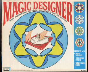 1967 Vintage MAGIC DESIGNER Children's Toy, Geometric Color Art Game