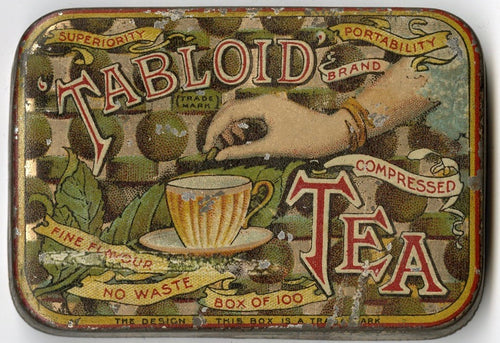 Antique Victorian TABLOID TEA Tin B, Empty