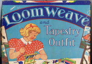 1942 Loom Weave and Tapestry Outfit, Children's Knitting Game, Fashion, Art