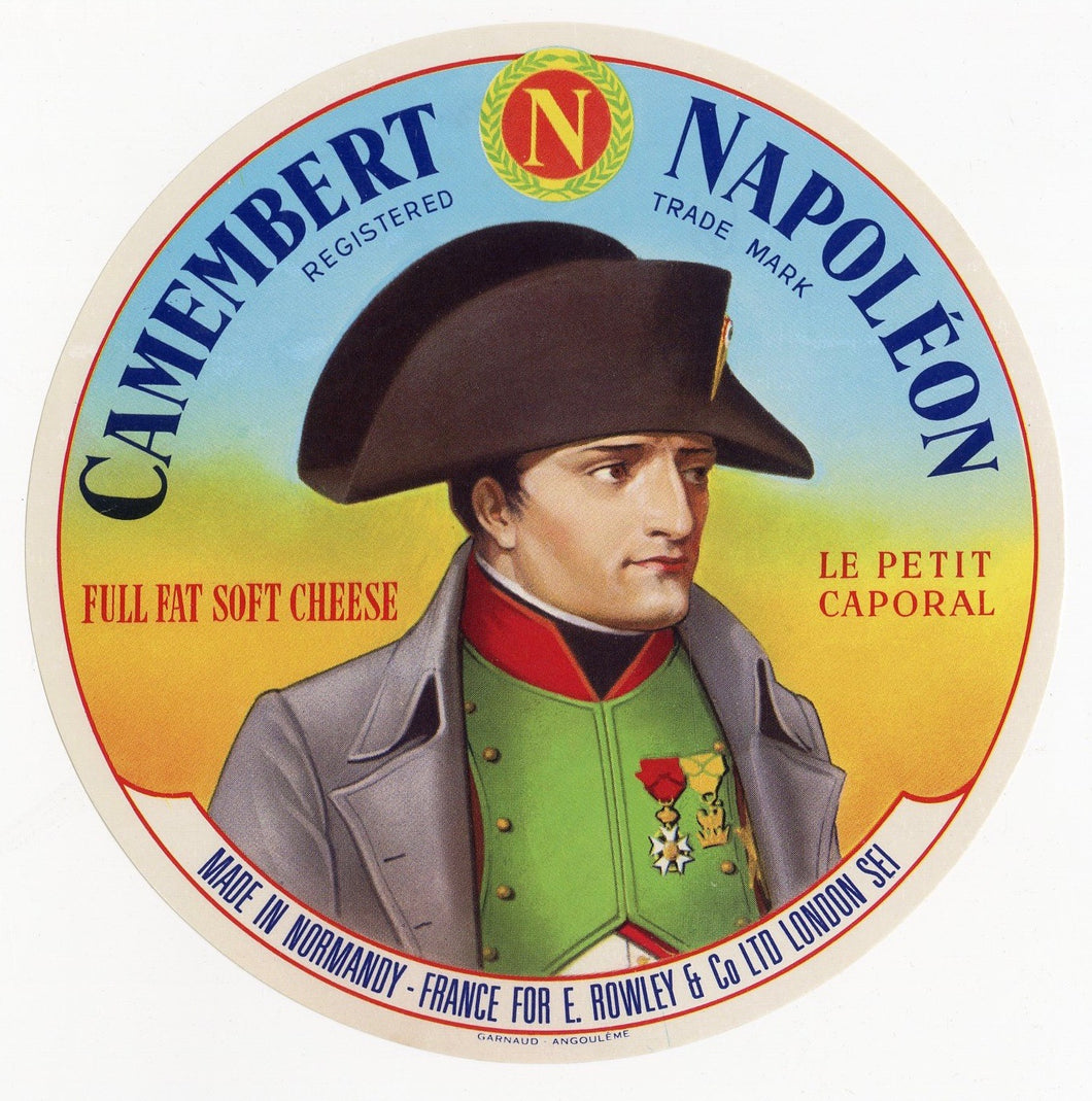 Antique, Unused, French Camembert Napoleon Cheese Label, Normandy