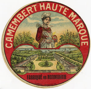 Antique, Unused, French Camembert Haute Marque Cheese Label, Normandy